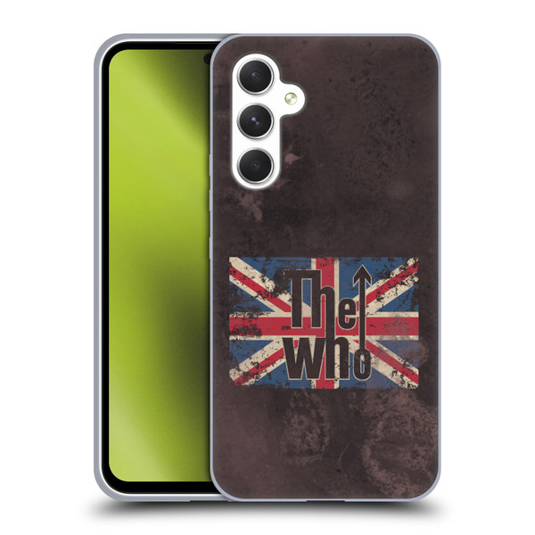 The Who Band Art Union Jack Distressed Look Soft Gel Case for Samsung Galaxy A54 5G