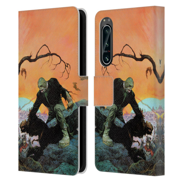 Frank Frazetta Medieval Fantasy Zombie Leather Book Wallet Case Cover For Sony Xperia 5 IV