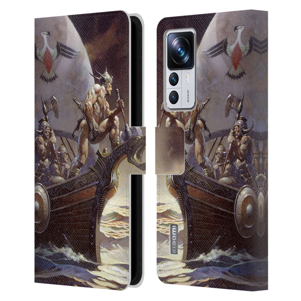 Frank Frazetta Medieval Fantasy Kane on Golden Sea Leather Book Wallet Case Cover For Xiaomi 12T Pro
