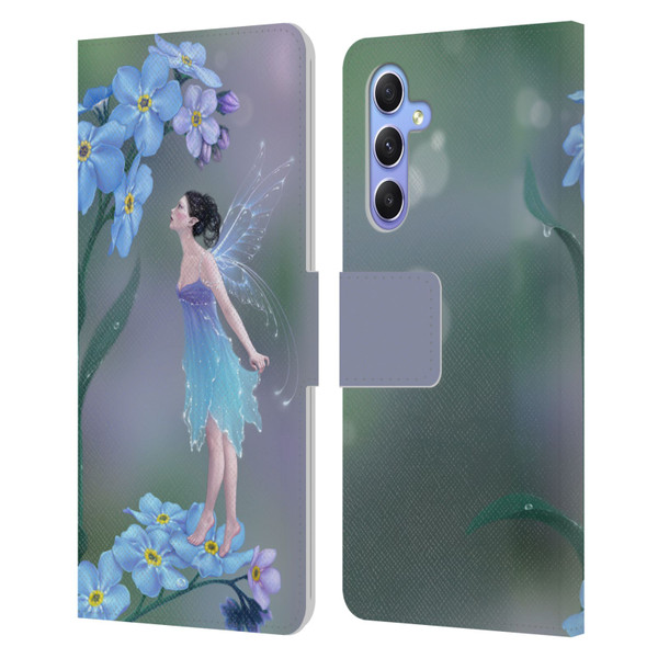 Rachel Anderson Pixies Forget Me Not Leather Book Wallet Case Cover For Samsung Galaxy A34 5G