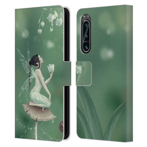 Rachel Anderson Pixies Lily Of The Valley Leather Book Wallet Case Cover For Sony Xperia 5 IV