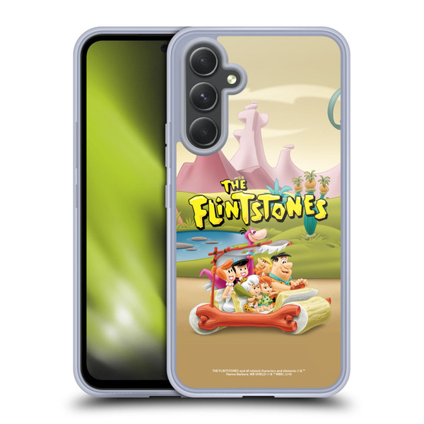 The Flintstones Characters Stone Car Soft Gel Case for Samsung Galaxy A54 5G
