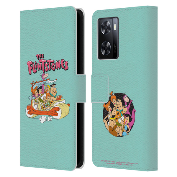 The Flintstones Graphics Family Leather Book Wallet Case Cover For OPPO A57s