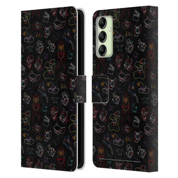 Animaniacs Graphics Pattern Leather Book Wallet Case Cover For Samsung Galaxy A14 5G
