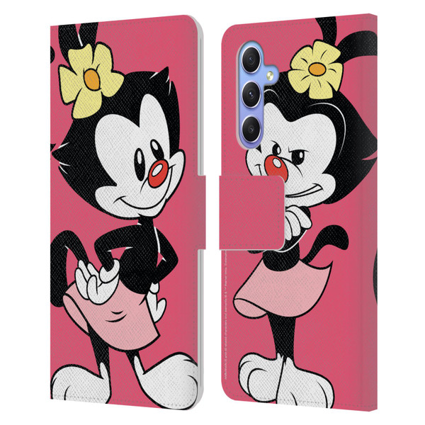 Animaniacs Graphics Dot Leather Book Wallet Case Cover For Samsung Galaxy A34 5G