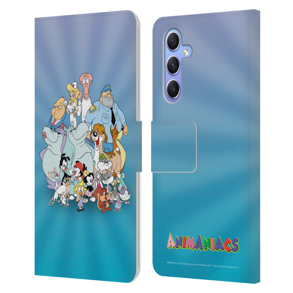 Animaniacs Graphics Group Leather Book Wallet Case Cover For Samsung Galaxy A34 5G
