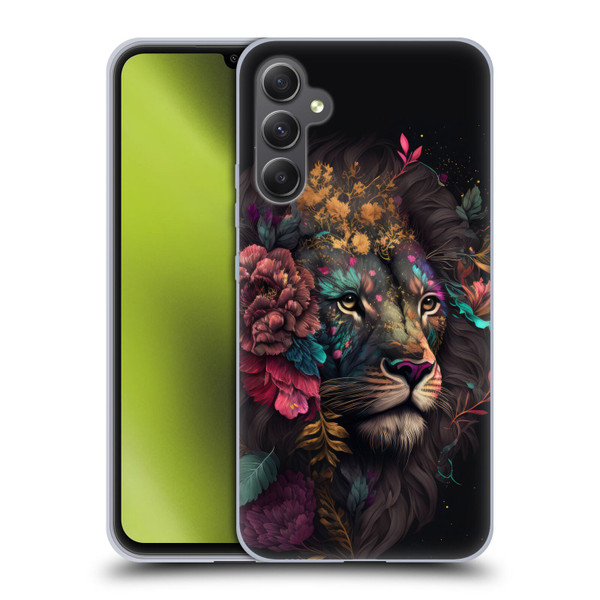 Spacescapes Floral Lions Ethereal Petals Soft Gel Case for Samsung Galaxy A34 5G