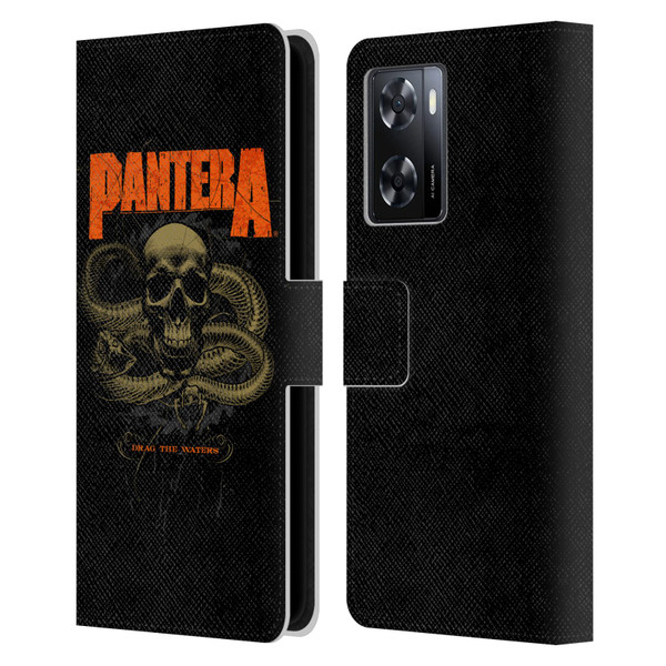 Pantera Art Drag The Waters Leather Book Wallet Case Cover For OPPO A57s
