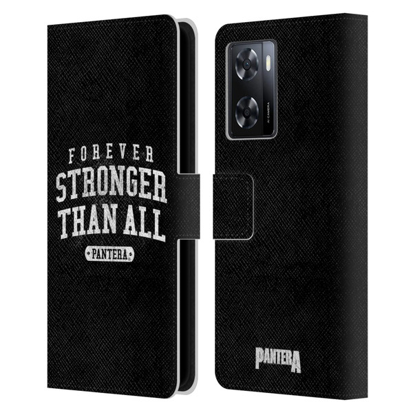 Pantera Art Stronger Than All Leather Book Wallet Case Cover For OPPO A57s