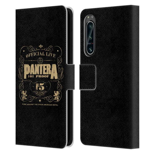 Pantera Art 101 Proof Leather Book Wallet Case Cover For Sony Xperia 5 IV