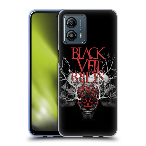 Black Veil Brides Band Art Skull Branches Soft Gel Case for Motorola Moto G53 5G