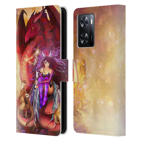 Ruth Thompson Dragons Capricorn Leather Book Wallet Case Cover For OPPO A57s