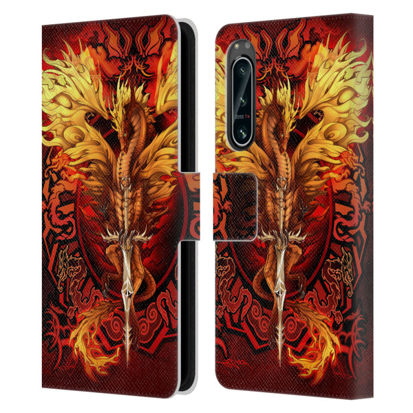 Ruth Thompson Dragons Flameblade Leather Book Wallet Case Cover For Sony Xperia 5 IV