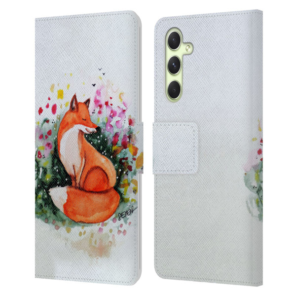 Sylvie Demers Nature Fox Beauty Leather Book Wallet Case Cover For Samsung Galaxy A54 5G