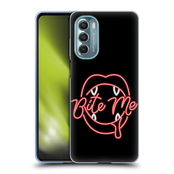 Bebe Rexha Key Art Neon Bite Me Soft Gel Case for Motorola Moto G Stylus 5G (2022)