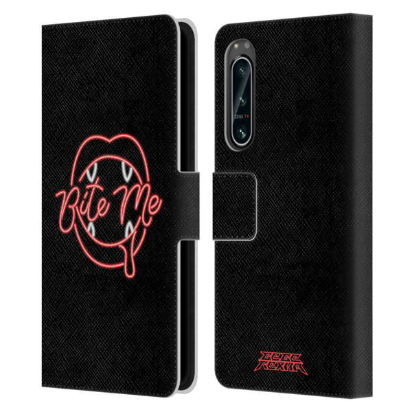 Bebe Rexha Key Art Neon Bite Me Leather Book Wallet Case Cover For Sony Xperia 5 IV