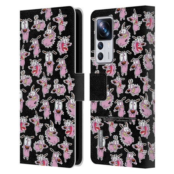 Courage The Cowardly Dog Graphics Pattern Leather Book Wallet Case Cover For Xiaomi 12T Pro