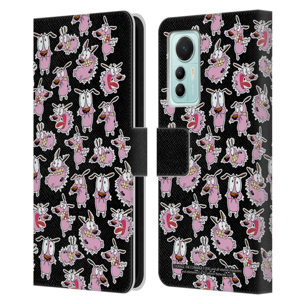 Courage The Cowardly Dog Graphics Pattern Leather Book Wallet Case Cover For Xiaomi 12 Lite