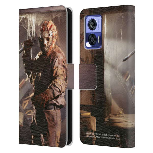 Friday the 13th: Jason Goes To Hell Graphics Jason Voorhees 2 Leather Book Wallet Case Cover For Motorola Edge 30 Neo 5G