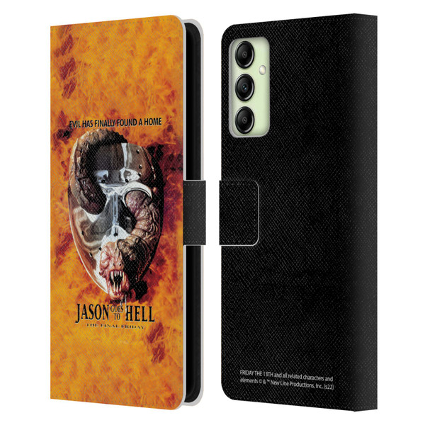 Friday the 13th: Jason Goes To Hell Graphics Key Art Leather Book Wallet Case Cover For Samsung Galaxy A14 5G