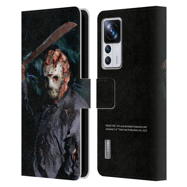 Friday the 13th: Jason Goes To Hell Graphics Jason Voorhees Leather Book Wallet Case Cover For Xiaomi 12T Pro