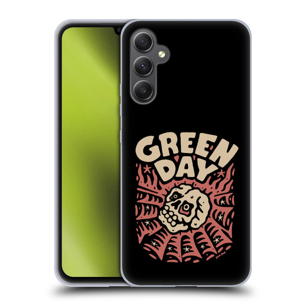 Green Day Graphics Skull Spider Soft Gel Case for Samsung Galaxy A34 5G