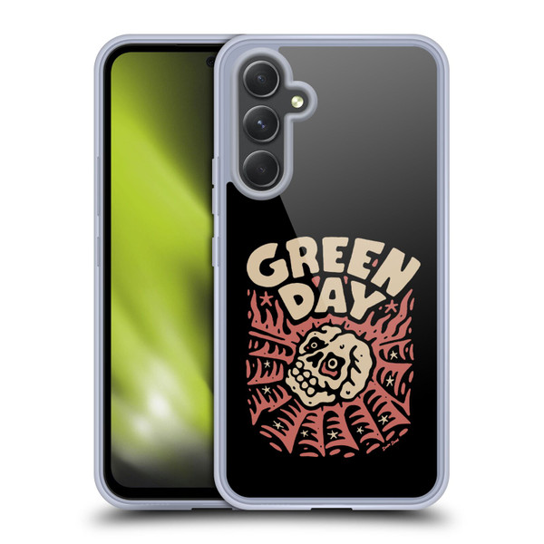 Green Day Graphics Skull Spider Soft Gel Case for Samsung Galaxy A54 5G