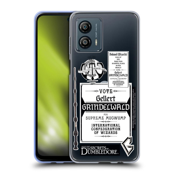 Fantastic Beasts: Secrets of Dumbledore Graphics Gellert Grindelwald Soft Gel Case for Motorola Moto G53 5G