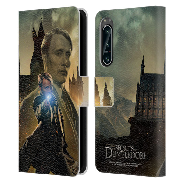 Fantastic Beasts: Secrets of Dumbledore Character Art Gellert Grindelwald Leather Book Wallet Case Cover For Sony Xperia 5 IV