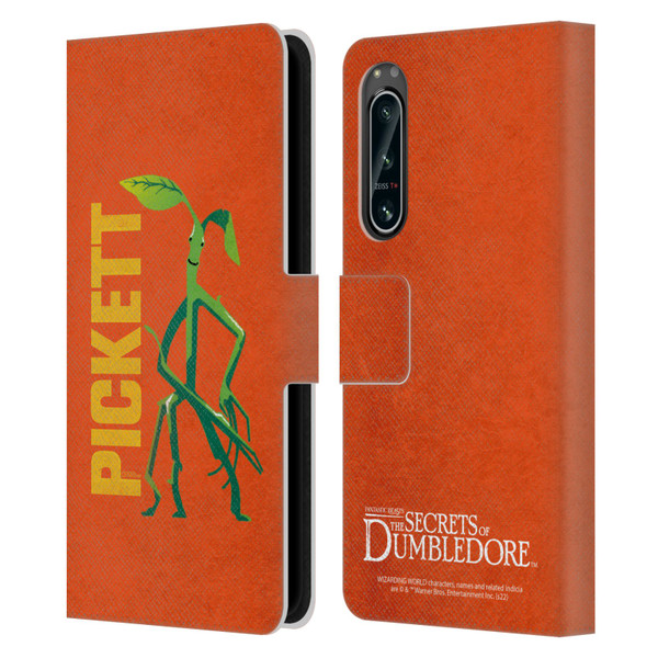 Fantastic Beasts: Secrets of Dumbledore Graphic Badges Pickett Leather Book Wallet Case Cover For Sony Xperia 5 IV