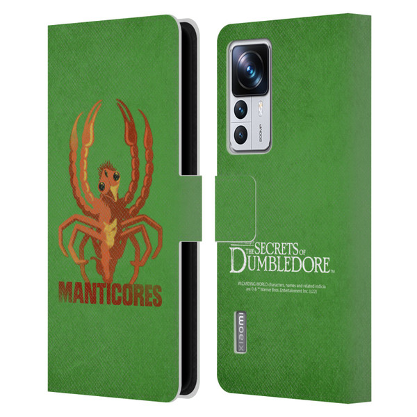 Fantastic Beasts: Secrets of Dumbledore Graphic Badges Manticores Leather Book Wallet Case Cover For Xiaomi 12T Pro