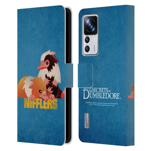 Fantastic Beasts: Secrets of Dumbledore Graphic Badges Nifflers Leather Book Wallet Case Cover For Xiaomi 12T Pro