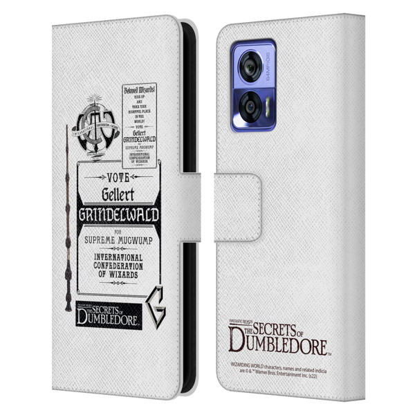 Fantastic Beasts: Secrets of Dumbledore Graphics Gellert Grindelwald Leather Book Wallet Case Cover For Motorola Edge 30 Neo 5G