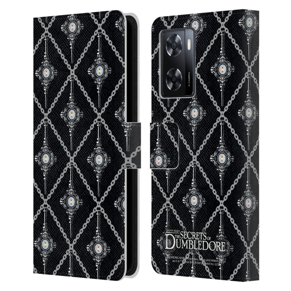 Fantastic Beasts: Secrets of Dumbledore Graphics Blood Troth Pattern Leather Book Wallet Case Cover For OPPO A57s