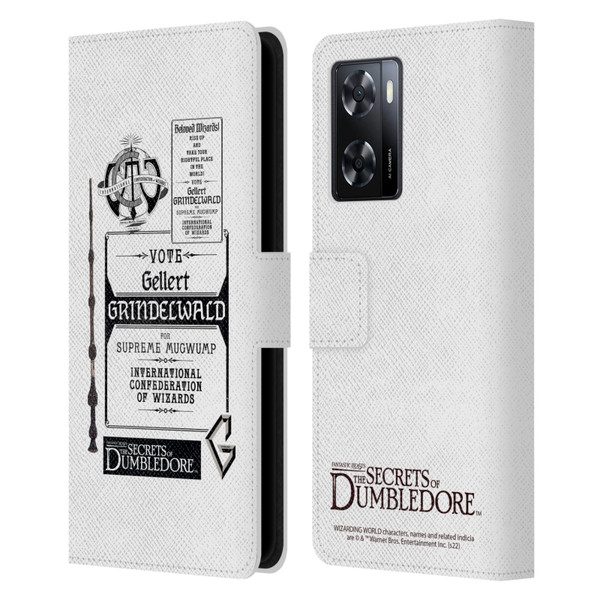 Fantastic Beasts: Secrets of Dumbledore Graphics Gellert Grindelwald Leather Book Wallet Case Cover For OPPO A57s