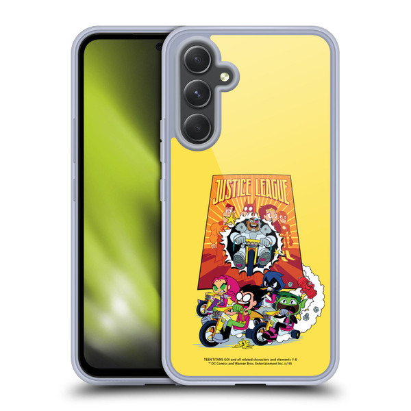 Teen Titans Go! To The Movies Hollywood Graphics Justice League 2 Soft Gel Case for Samsung Galaxy A54 5G