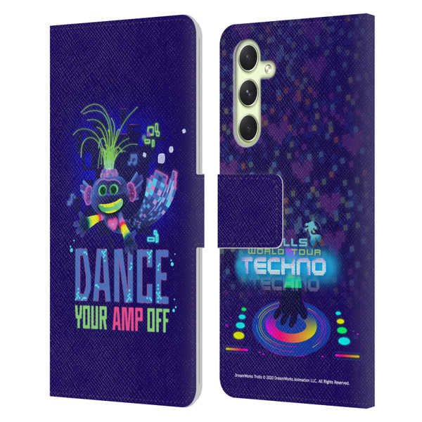 Trolls World Tour Assorted Pop Techno Leather Book Wallet Case Cover For Samsung Galaxy A54 5G