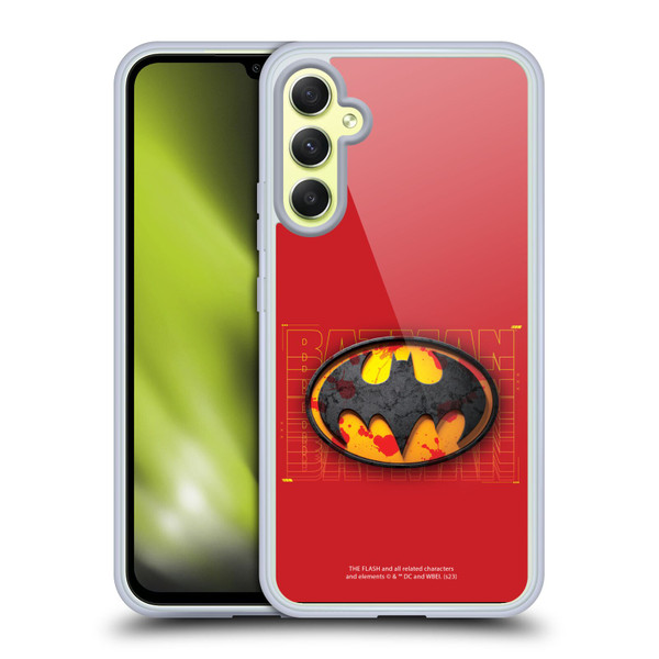The Flash 2023 Graphics Batman Logo Soft Gel Case for Samsung Galaxy A34 5G