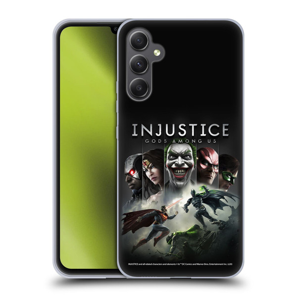 Injustice Gods Among Us Key Art Poster Soft Gel Case for Samsung Galaxy A34 5G