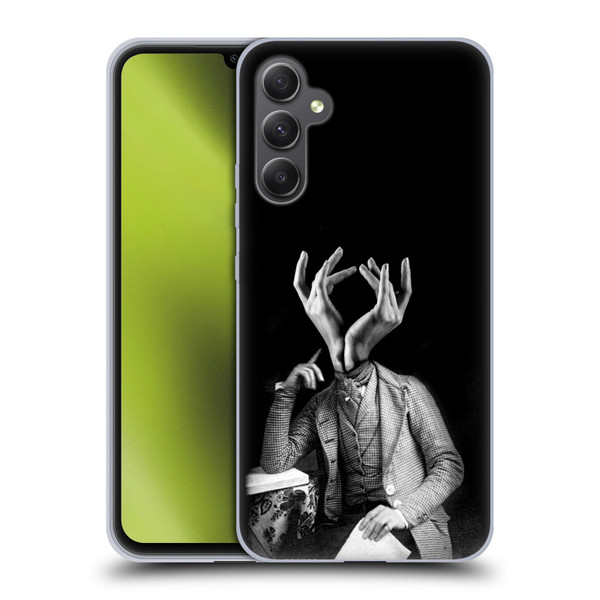 LouiJoverArt Black And White Sensitive Man Soft Gel Case for Samsung Galaxy A34 5G