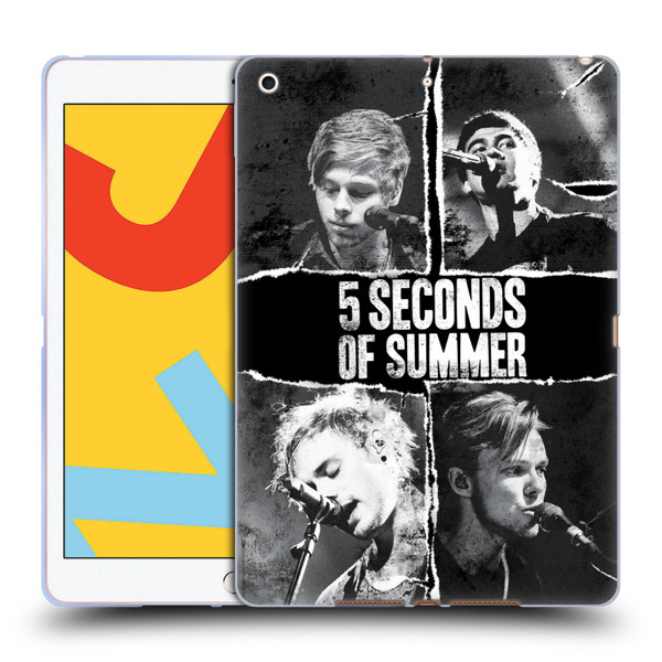 5 Seconds of Summer Posters Torn Papers 2 Soft Gel Case for Apple iPad 10.2 2019/2020/2021