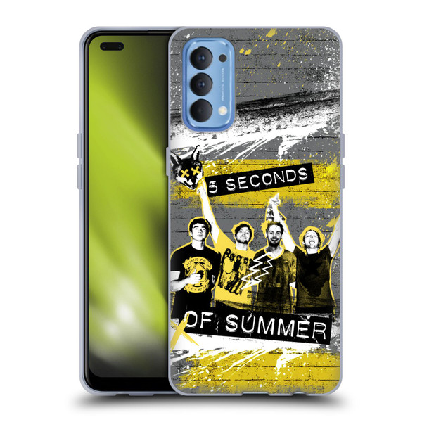 5 Seconds of Summer Posters Splatter Soft Gel Case for OPPO Reno 4 5G