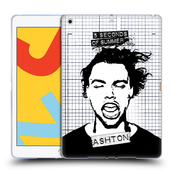 5 Seconds of Summer Solos Grained Ashton Soft Gel Case for Apple iPad 10.2 2019/2020/2021