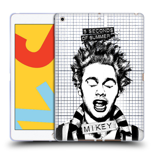 5 Seconds of Summer Solos Grained Mikey Soft Gel Case for Apple iPad 10.2 2019/2020/2021