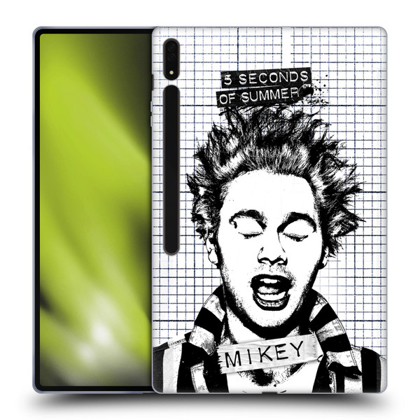5 Seconds of Summer Solos Grained Mikey Soft Gel Case for Samsung Galaxy Tab S8 Ultra