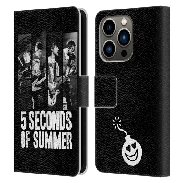 5 Seconds of Summer Posters Strips Leather Book Wallet Case Cover For Apple iPhone 14 Pro