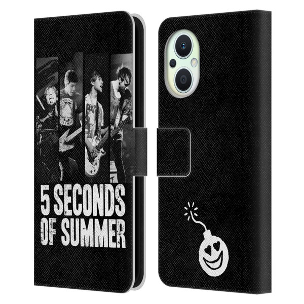 5 Seconds of Summer Posters Strips Leather Book Wallet Case Cover For OPPO Reno8 Lite