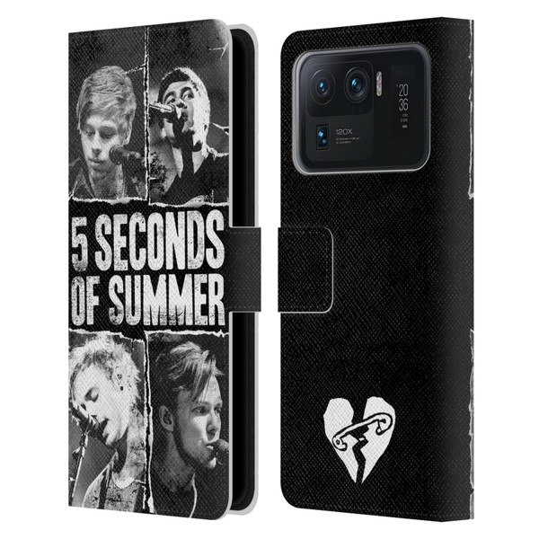 5 Seconds of Summer Posters Torn Papers 2 Leather Book Wallet Case Cover For Xiaomi Mi 11 Ultra