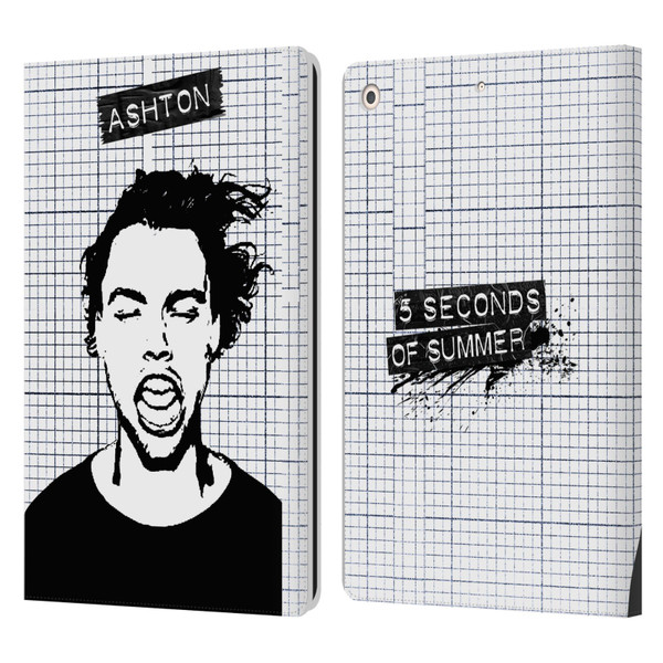 5 Seconds of Summer Solos Grained Ashton Leather Book Wallet Case Cover For Apple iPad 10.2 2019/2020/2021