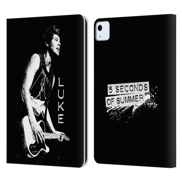 5 Seconds of Summer Solos BW Luke Leather Book Wallet Case Cover For Apple iPad Air 11 2020/2022/2024